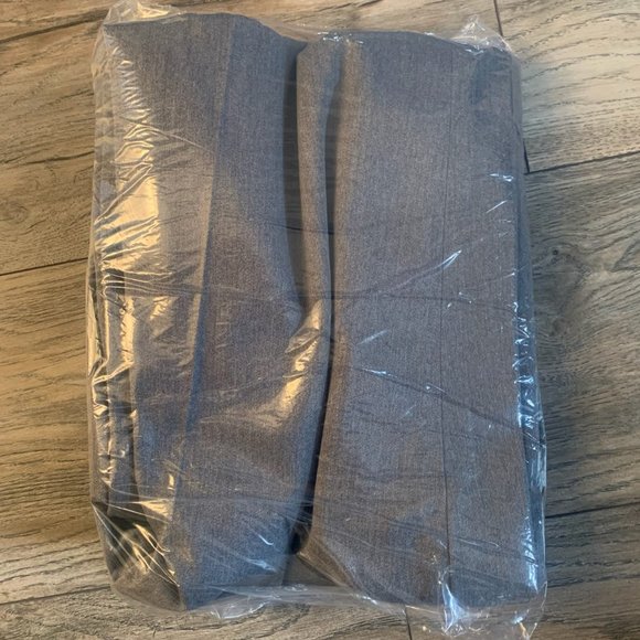 NWT LANDS' END NO IRON TWILL TAILORED PLAIN FRONT PANTS PEWTER HEATHER 34 & 37 - Picture 7 of 15